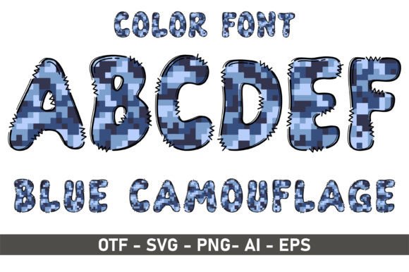 Blue Camouflage: A Display Font for Playful Branding
