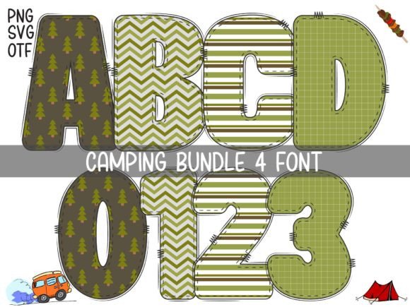 Camping: A Color Font for Outdoor and Adventure Brands
