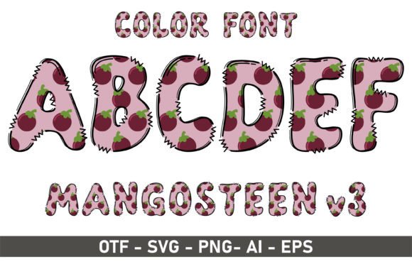Mangosteen V3: A Vibrant Color Font for Creative Projects