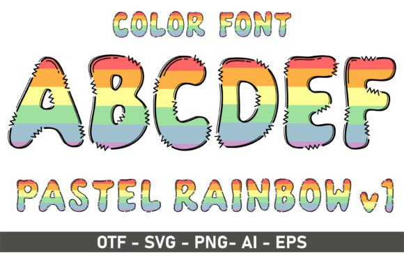 Pastel Rainbow: A Color Font for Gentle, Modern Designs