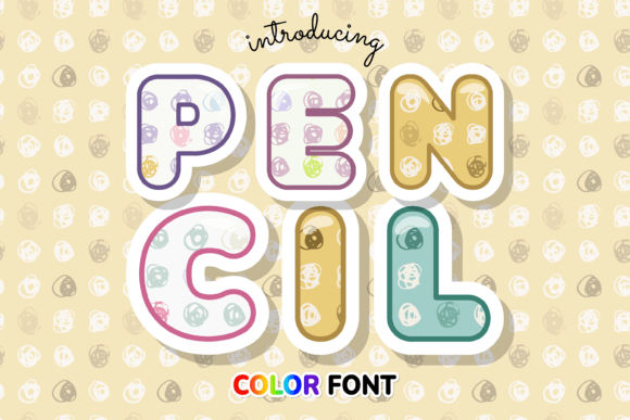 Pencil: The Playful Doodle Pattern Font for Creative Projects